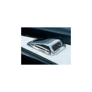 Air Intake With Grille RH Wing Stainless Steel (Britpart) DA4001S