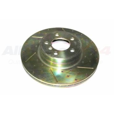 Front Brake Discs (2) Vented, Drilled and Grooved (Terrafirma) Td6 and V8P SDB000201CDG