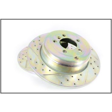 Rear Brake Discs (2) Solid, Drilled & Grooved (Terrafirma) 2.5, 4.0P and 4.6P SD000211CDG